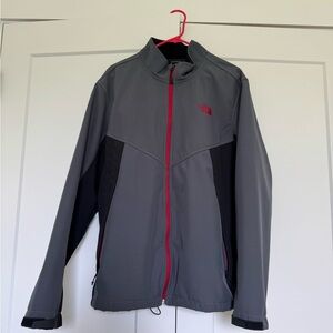 The North Face Gray and Black Performance Jacket with Stand-up Collar